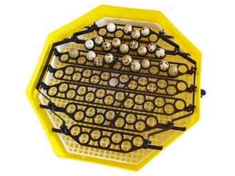 Otočný rošt na prepeličie vajcia pre liahne CLEO