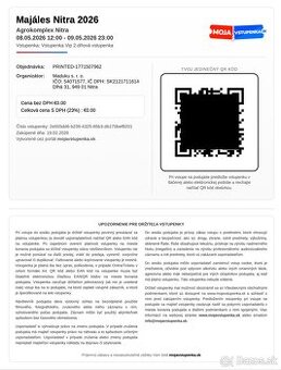 Majáles Nitra 2026 (Dvojdňové VIP vstupenky)