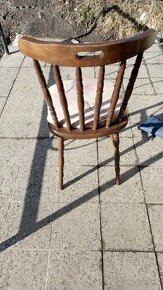Masívne drevené retro stoličky - 1