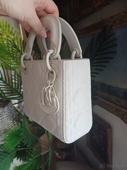 Mini dior lady bag kremova kabelka christian dior
