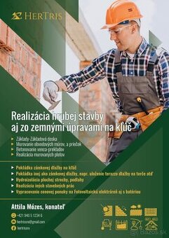 Stavebná firma HerTris s.r.o. ponúka stavebné služby