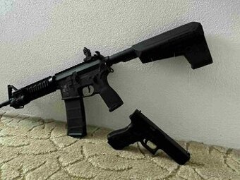 Predám airsoft zbrane – M4 Delta Armory + pištoľ WE G17 GEN.