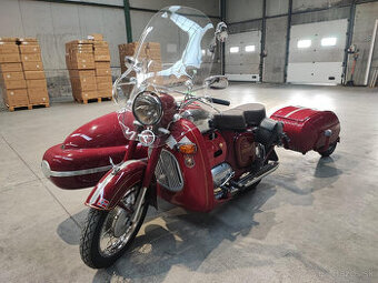 Jawa 350 sajdka sidecar postranny vozik + zadný vozik