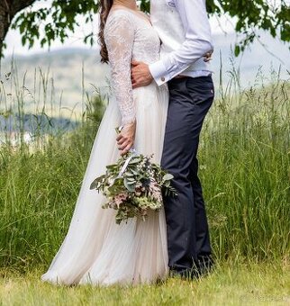 Svadobné šaty Pronovias so sukňou z tylu