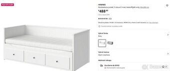 Hemnes rozťahovacia posteľ 80x200