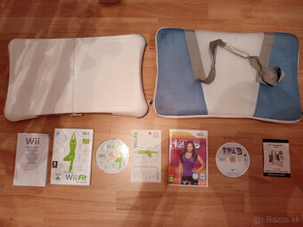 Nintendo Wii Balančná podložka Wii Fit board + 2hry