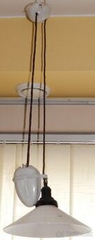 Luster kuchynský stahovačka Cechy sklo