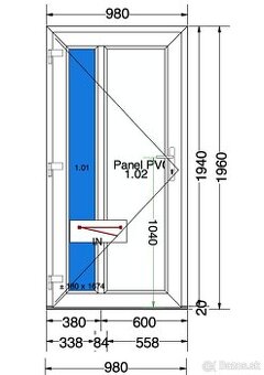 Nové plastové vchodové dvere