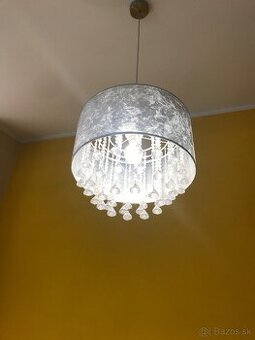 Nočné stolné lampy, strieborný luster