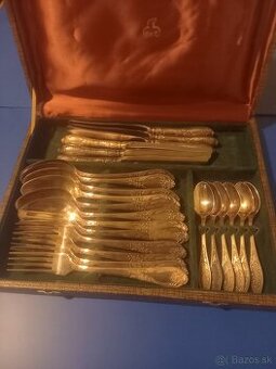 24 dielna sada príborov z alpaky starožitná