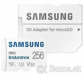 Predám Samsung MicroSDXC 256 GB PRO Endurance + SD adaptér