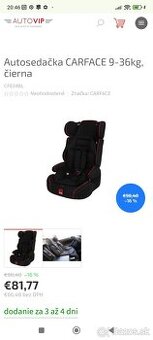 Autosedačka Carface 9-36kg