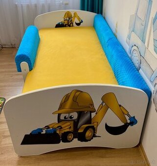 Detská posteľ so zásuvkou 180x90cm BÁGER - modrá