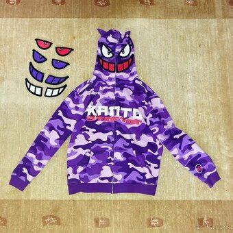 Kanto Starter Gengar Hoodie Camo Purple