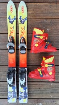Detské lyže s lyžiarkami