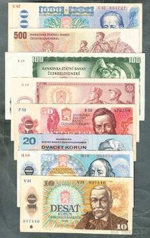 Sestava staré bankovky 1961-1988 - 8 kusů