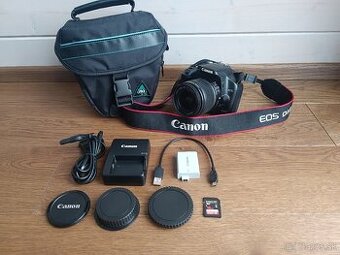 Canon EOS 450D + objektív, príslušenstvo a taška