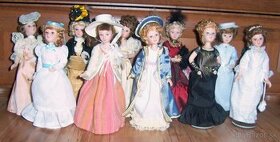 Porcelánové bábiky so stojanmi