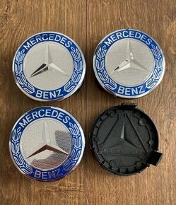 Mercedes krytky kolies s modrým prstencom