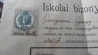 Staré vysvedčenia a voj.listiny Rak-Uhorská monarchia