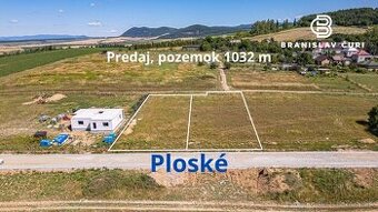 Predaj, stavebný pozemok, rozloha 1032 m2, obec Ploské