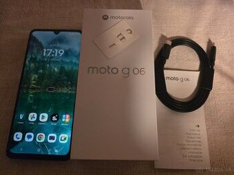 Motorola G0 6 duos modrá v super stave konplet navod krabica