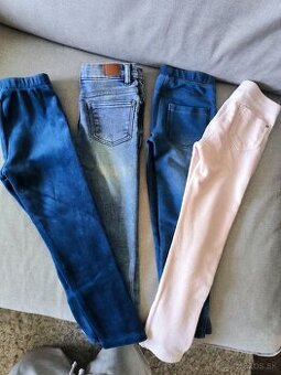 Riflové nohavice dievčenské 116