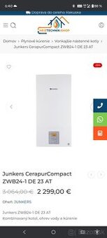 Kotol Junkers carapur compact ZWB24-1