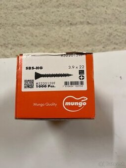 Predám skrutky Mungo SBS-HG 3,9 × 22 – nové (viac kusov)