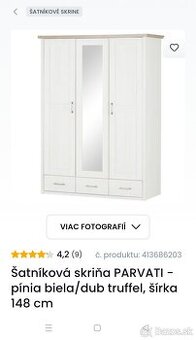 Nová šatníková skriňa zo Sconto