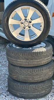 ⭐ Originálne ALU disky Mercedes-Benz R16 5x112 + letné pneu.
