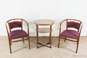 secesné kreslá,Otto Wagner + stolík,Josef Hoffmann