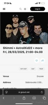 Shimmi, Astralkid22 Encore Prešov