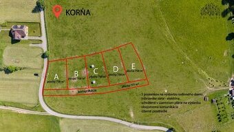 Stavebný pozemok - rodinný dom - obec Korňa