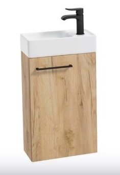 Keramické umývadlo 50cm + skrinka dub remeselný - 1