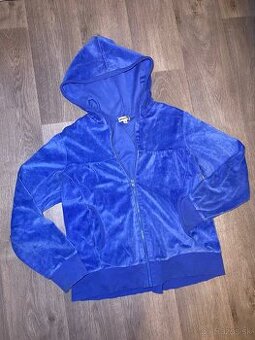 Dámska modrá mikina s kapucňou na zips, Departure, XL