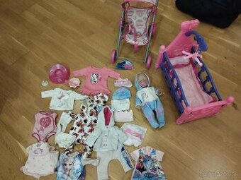 Baby born bábätko plače a ciká plus veľa prislusenstvom