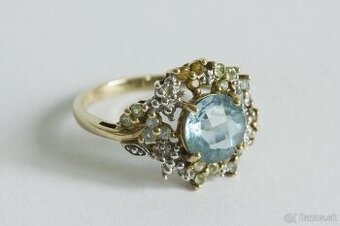 9ct zlatý secesný presteň