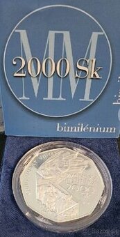Pamätná strieborná minca bimilenium 2000