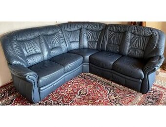 Luxusní rohová kožená sedací souprava, 2592