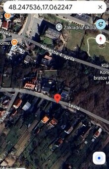 Krásny rovinatý pozemok 430m2 Lesná ul., Marianka