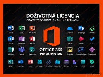 ⚡ MS Office 365 Pro Plus [DOŽIVOTNE 5 ZARIADENÍ] 📣 DO 2 MIN