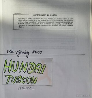 Manuál na Hyundai Tucson-2007