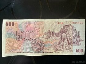 Bankovku 500 Kčs predám