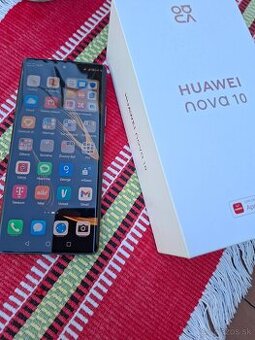 Huawei nova 10 duos čierny v top stave komplet balenie nabíj