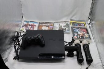 PS3 CECH-2504A (160GB) + Move + 5 hier