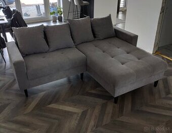 Based Rohová sedačka BOSTON, obojstranná, sivá