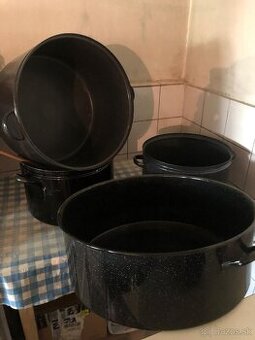 Smaltove veľké hrnce - 1