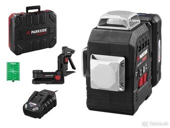 Parkside krížový líniový laser 3 x 360° + batéria 4Ah + nab.