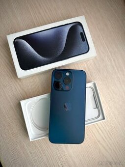 Predám Apple iPhone 15 Pro 128 GB - Modrá, stav ako nový